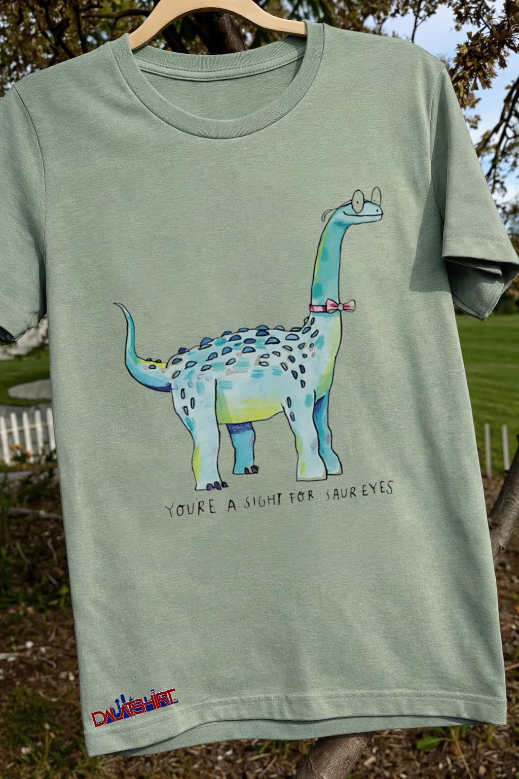 You Are A Sight For Saur Eyes Nerd Brontosaurus Dinosaur shirt