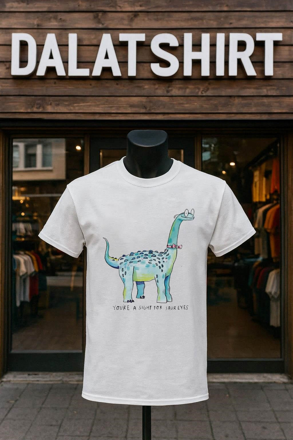 You Are A Sight For Saur Eyes Nerd Brontosaurus Dinosaur shirt