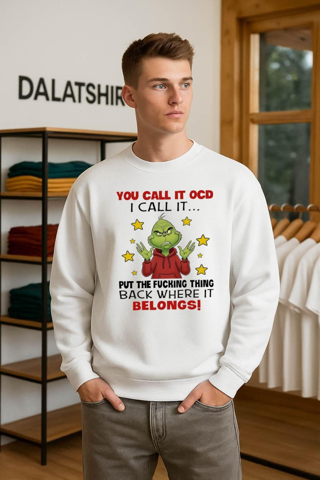 You Call It OCD I Call It Put The Fucking Thing Back Where It Belongs Grinch shirt