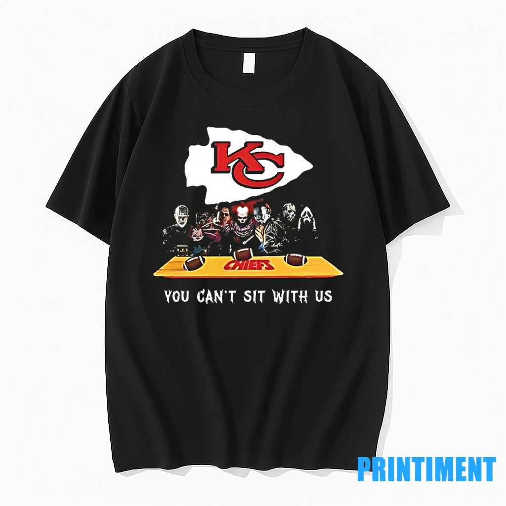 You Cant Sit With Us Chiefs Football Horror Movies Halloween Tshirts Sweater