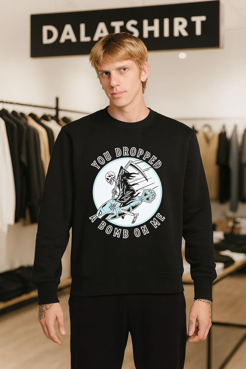 You Dropped A Bomb On Me Grim Reaper Skeleton shirt