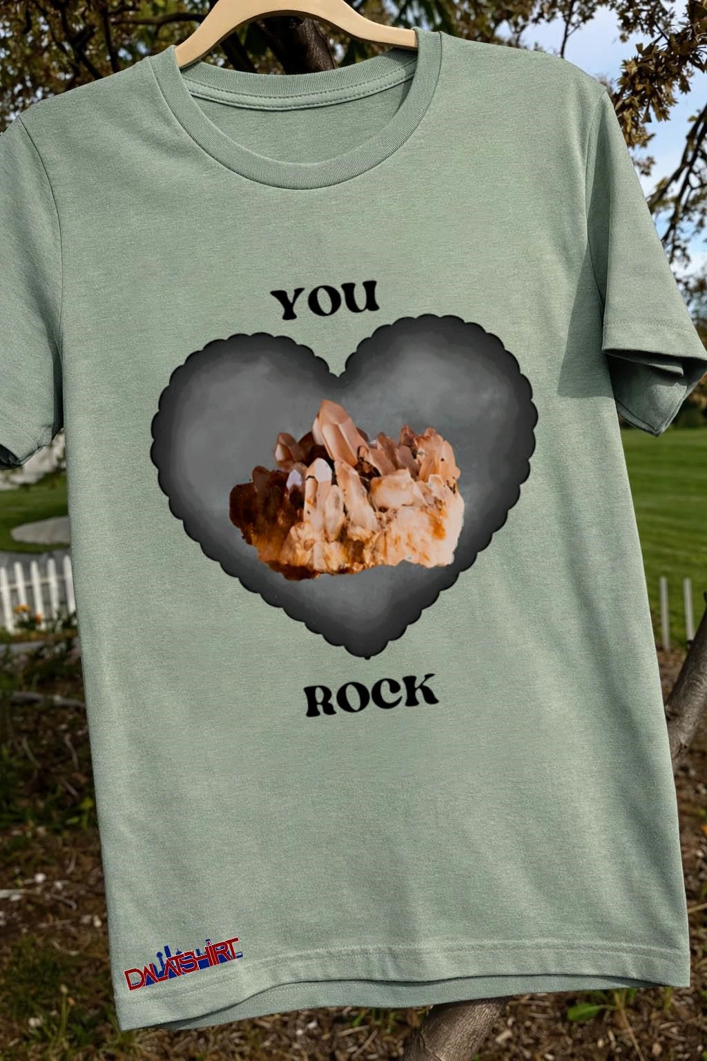 You Rock Crystal Quartz Heart Aesthetic Gemstone shirt