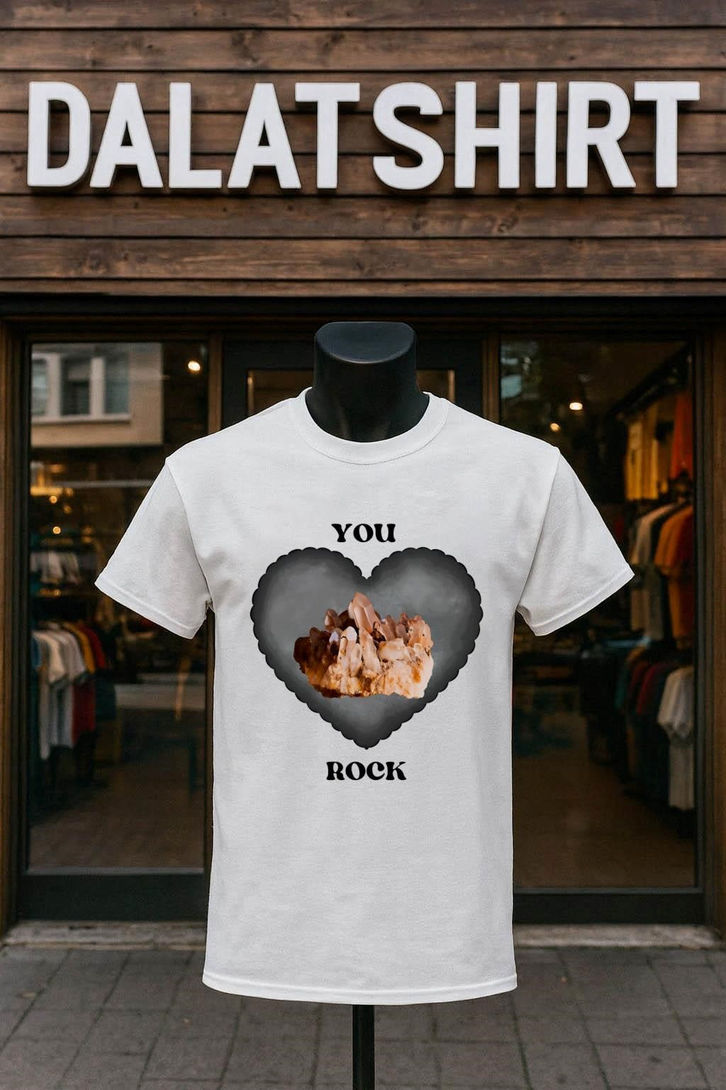 You Rock Crystal Quartz Heart Aesthetic Gemstone shirt