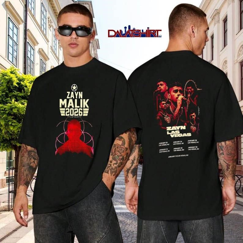 Zayn Malik 2026 Las Vegas tour shirt