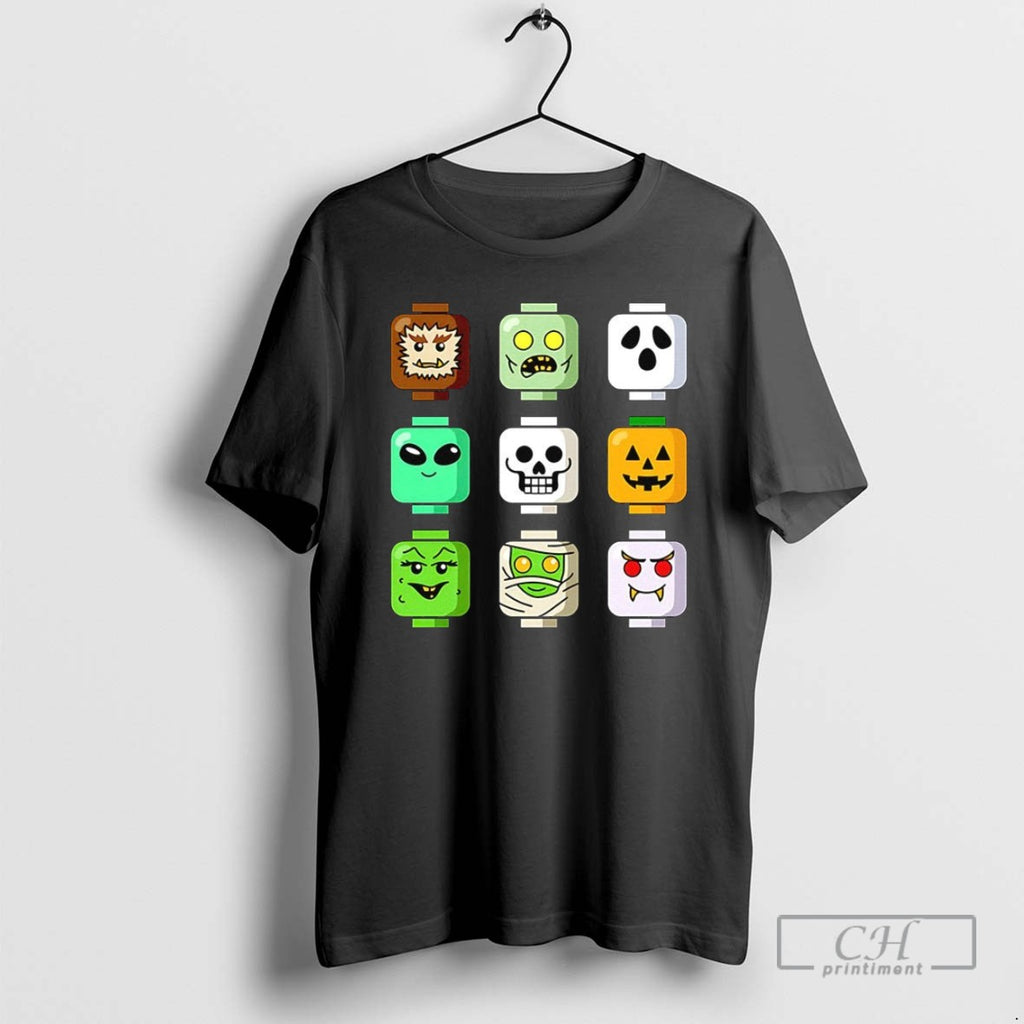 Zombie Block Heads Halloween T Shirts
