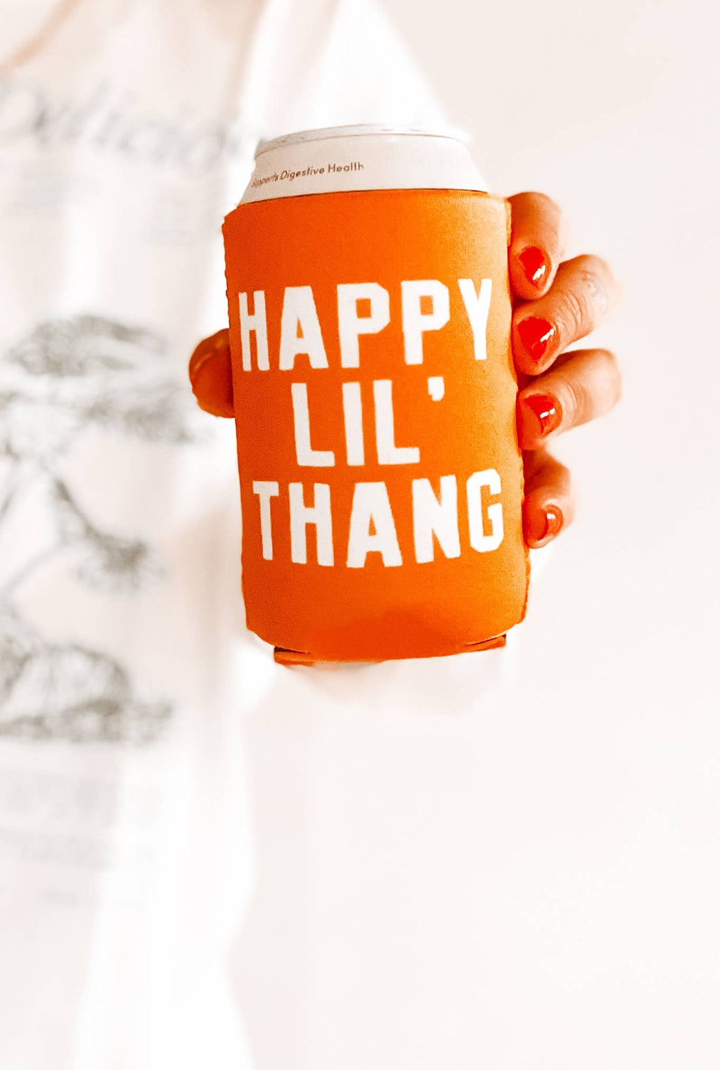 Happy Lil Thang Can Cooler, Drink Sleeve - Orange