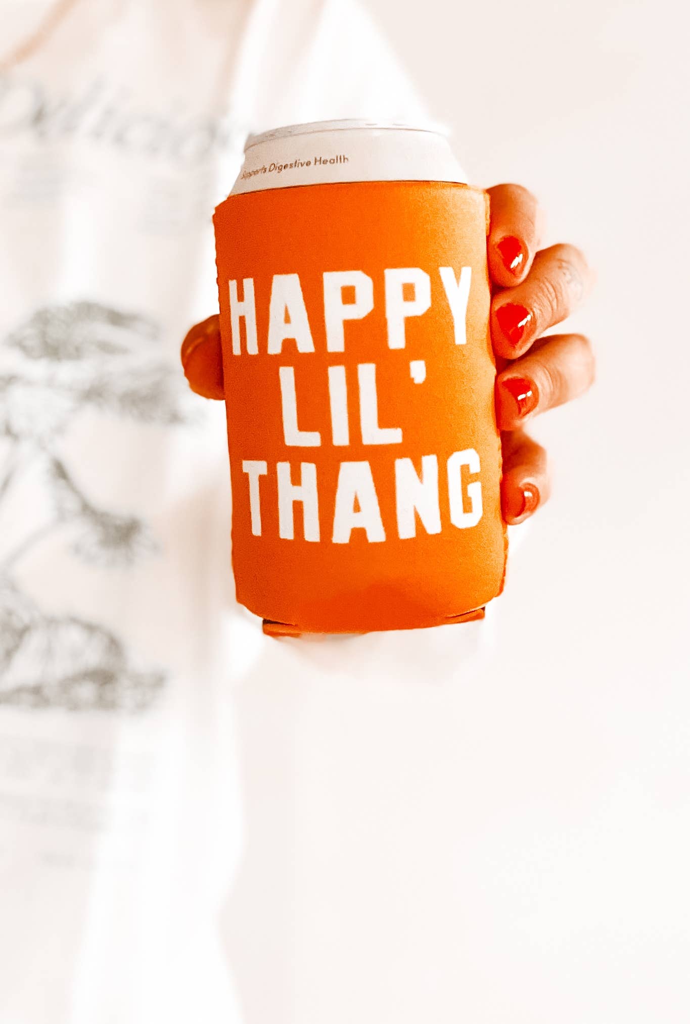 Happy Lil Thang Can Cooler, Drink Sleeve - Orange