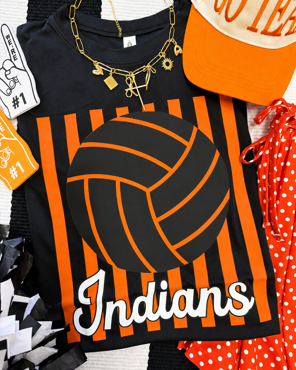 Custom Stripe Volleyball Tee