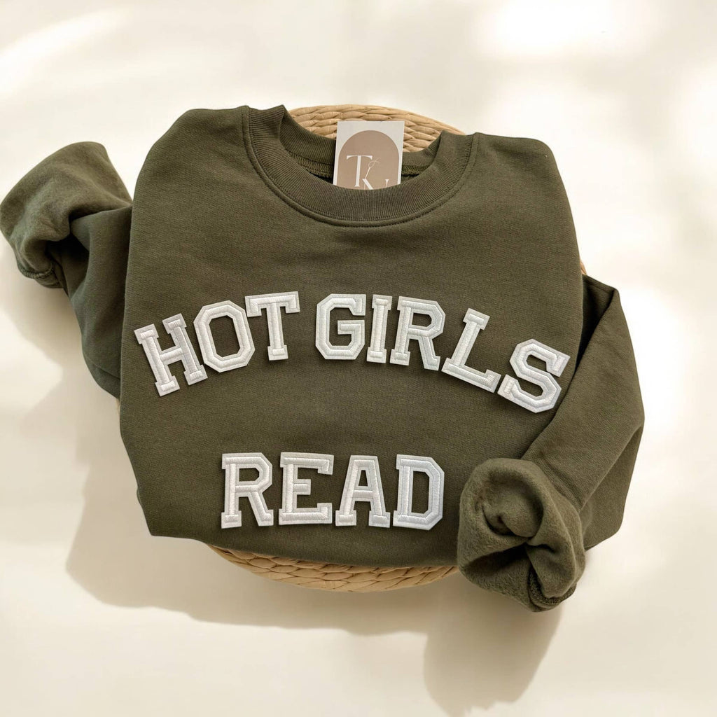 Hot Girls Read Sweatshirt, Books Sweatshirt