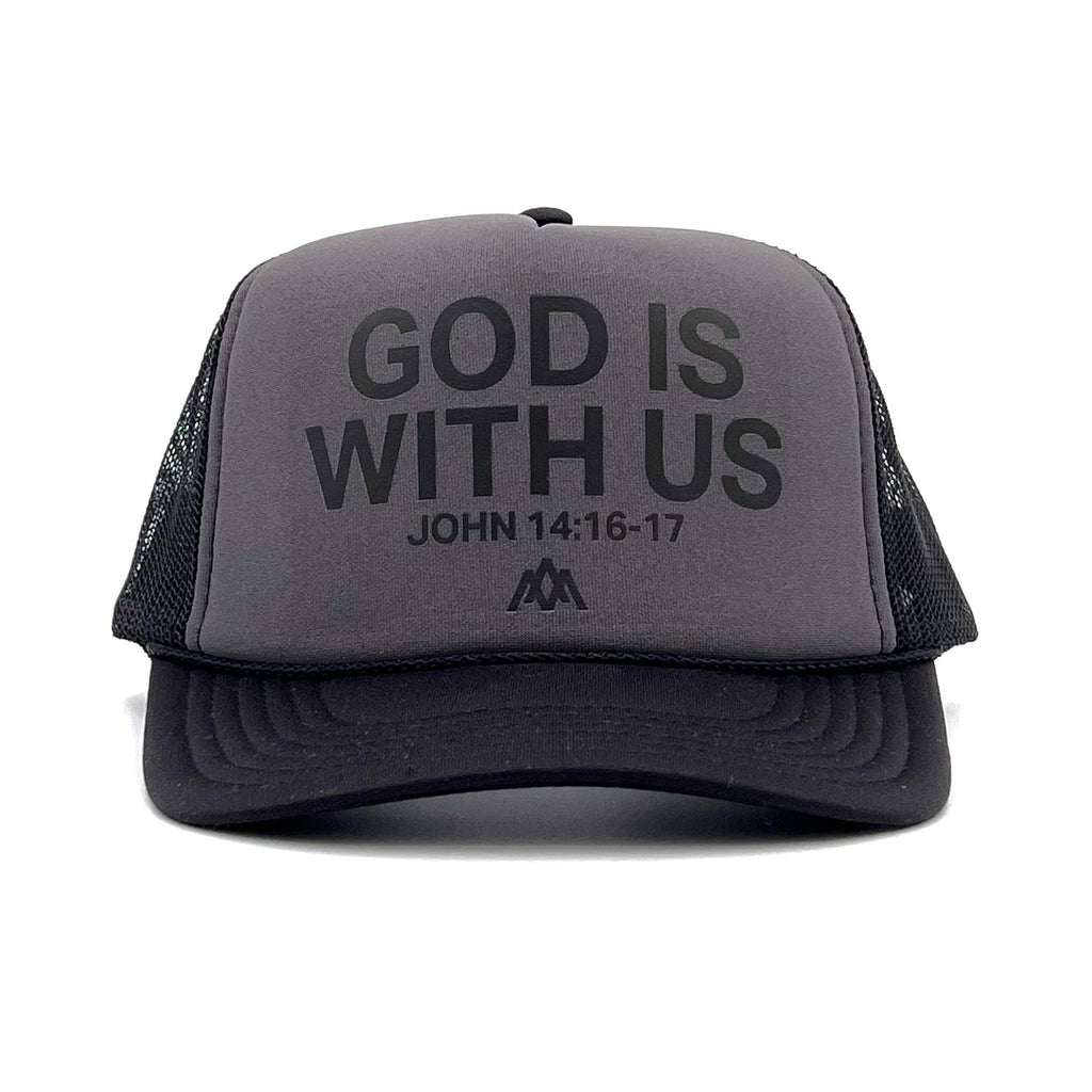 God Is with Us Foam Trucker - Charcoal