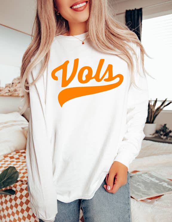 Vols White Comfort Colors Long Sleeve
