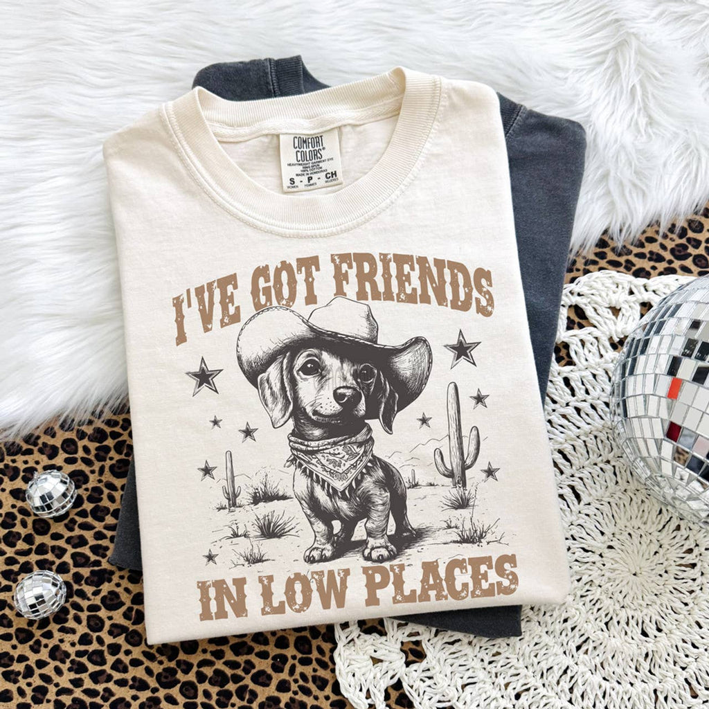 Friends in Low Places Dachshund Tee