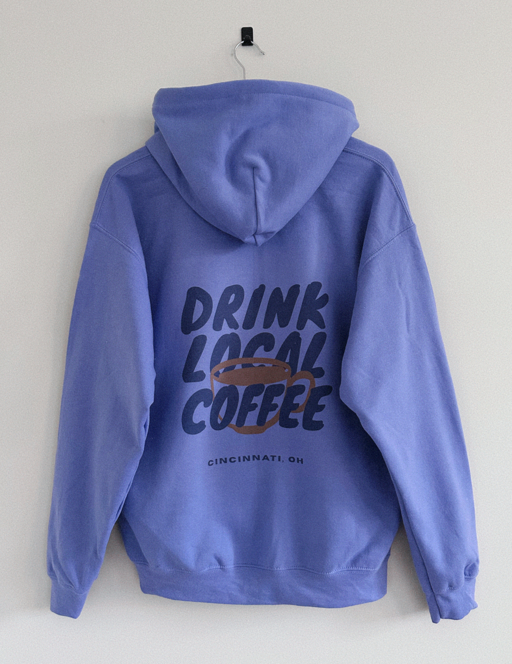 Drink Local Coffee Hoodie - Violet (Heavyweight)
