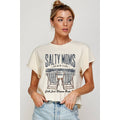Salty Mom Beach Club Vintage Graphic Crop Top