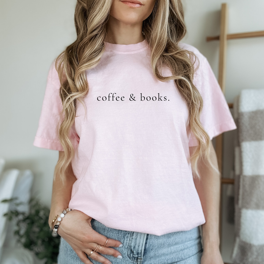 Coffee & Books Tee - Reading Tee - Bookworm Tee Summer