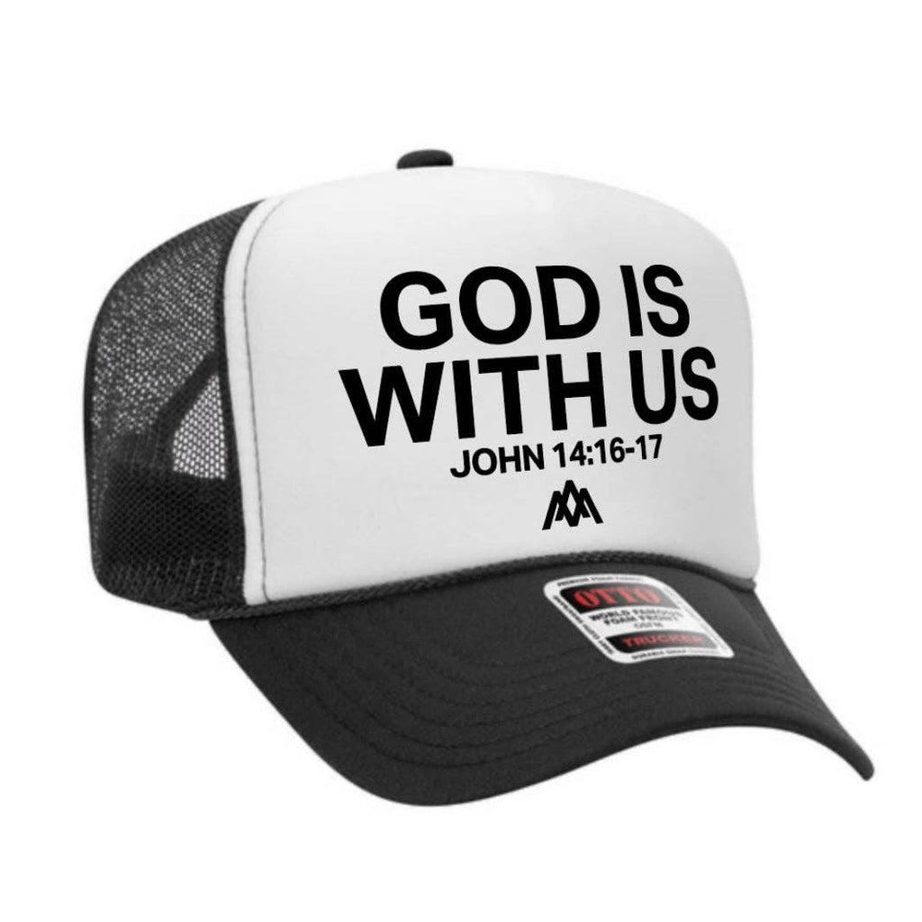 God Is with Us Foam Trucker - Black/White