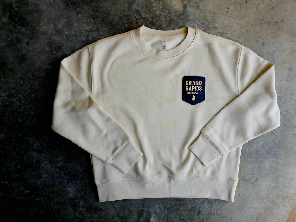 The Crafted Patch Crew - Womens Relaxed Crew Sweatshirt