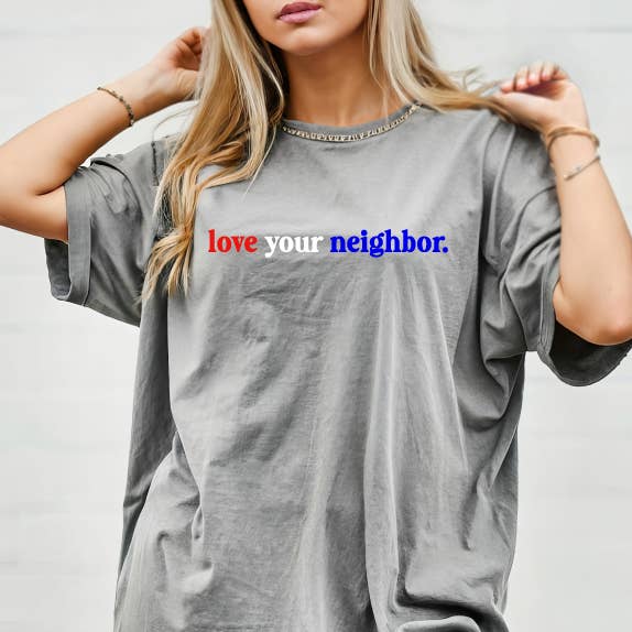 Love Your Neighbor Premium Gray T-Shirt