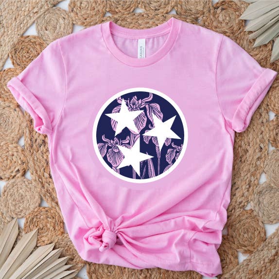 Iris Tri-Star Bubblegum Pink Tee