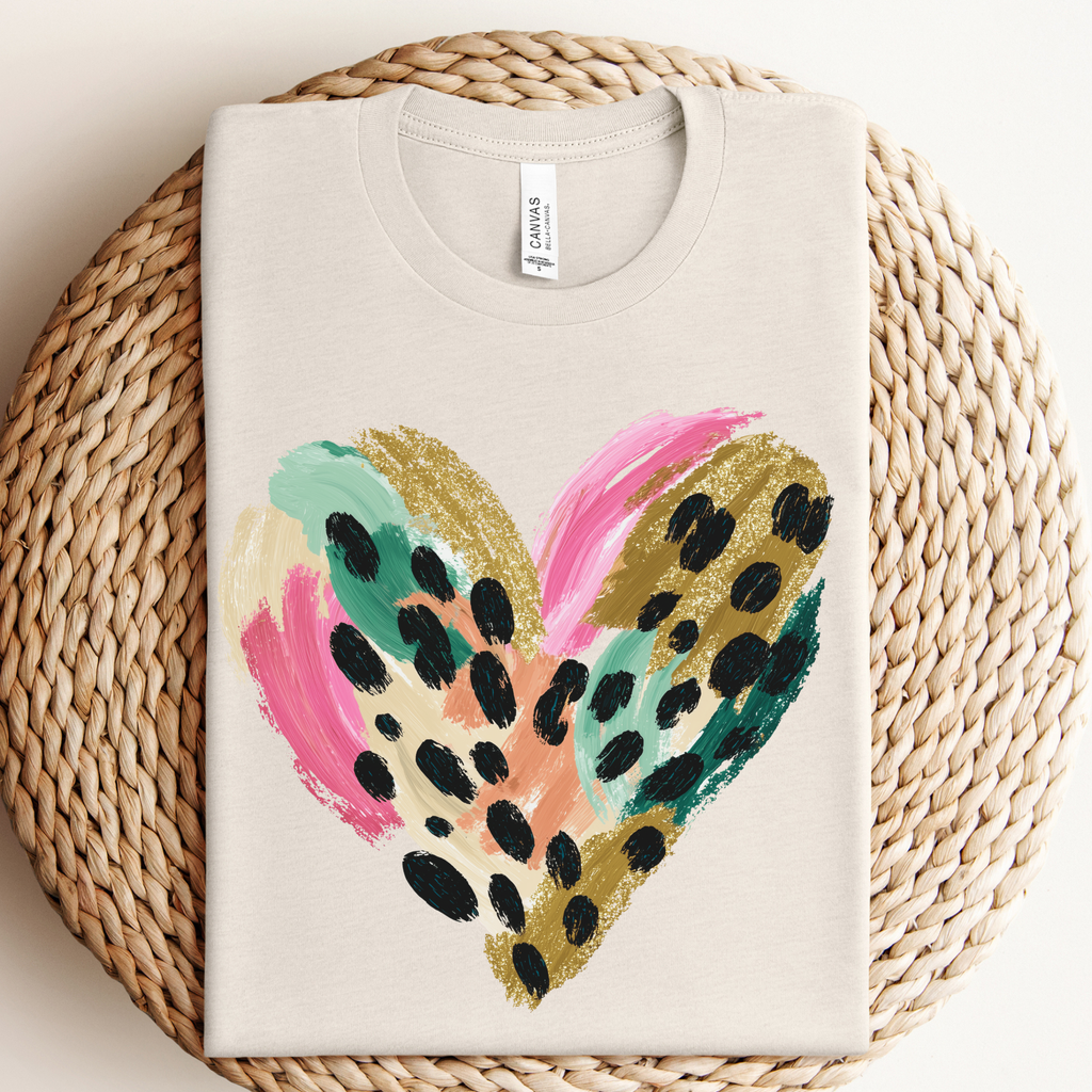 Leopard Heart Graphic Tee
