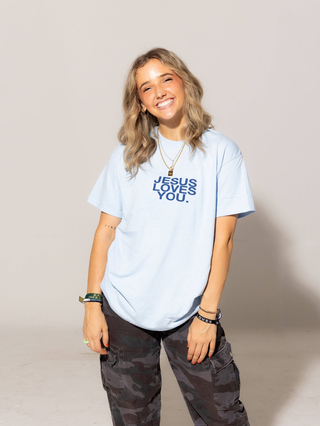New || Light Blue Logo Tee