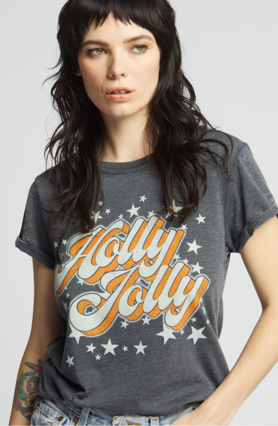 303272 - 930 Holly Jolly Burn Out Graphic Tee