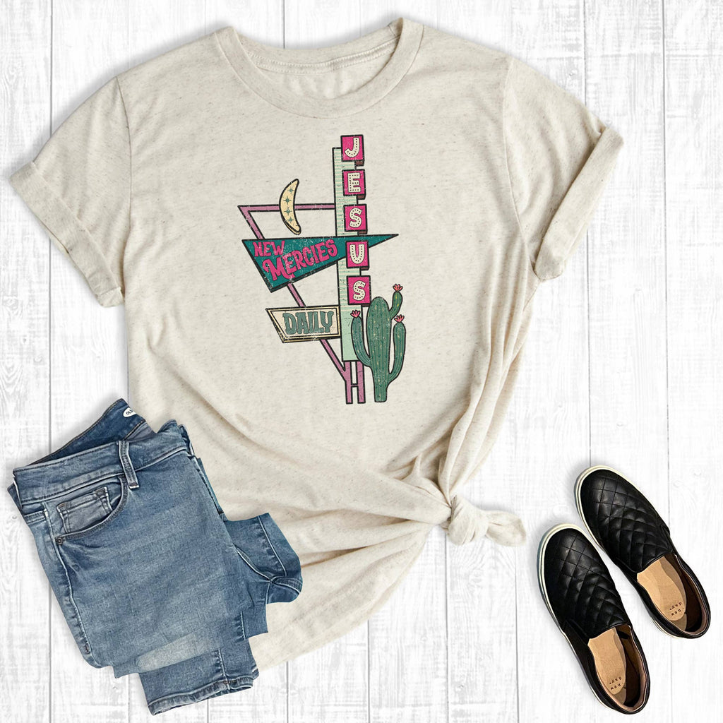 Retro Western Faith New Mercies Graphic Tee
