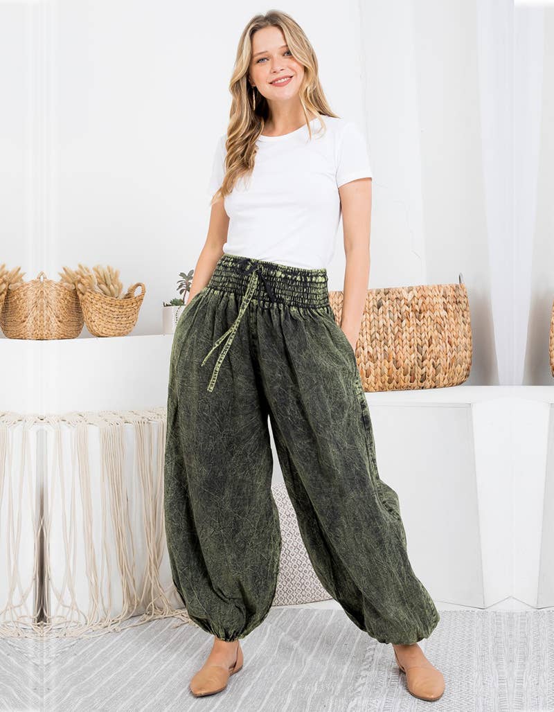 Stone Washed Harem Pant (KT-1314)