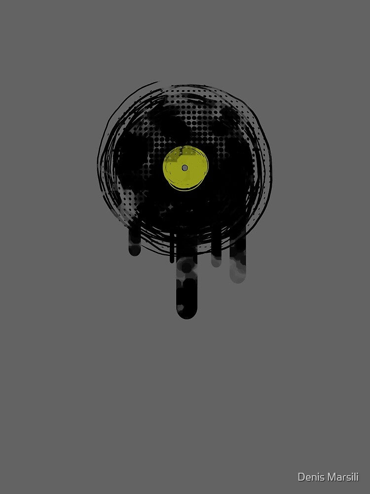 Green Melting Vinyl Records Vintage by Denis Marsili