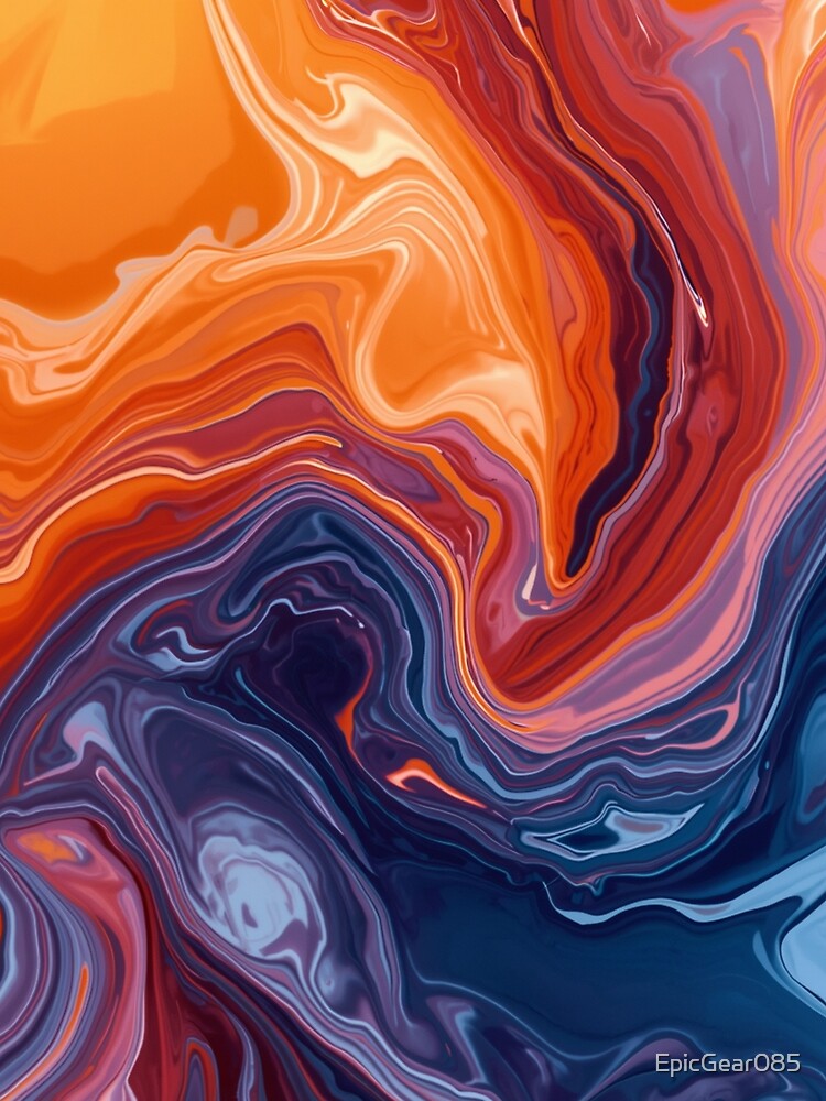 Dual Flame Drift — Modern Fluid Art by EpicGear085