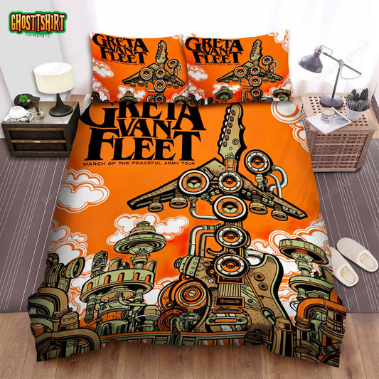 Greta Van Fleet Music Poster Bed Sheets Duvet Cover Bedding Set