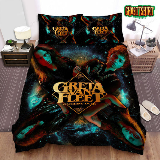 Greta Van Fleet Music Watching Over Bed Sheets Duvet Cover Bedding Set