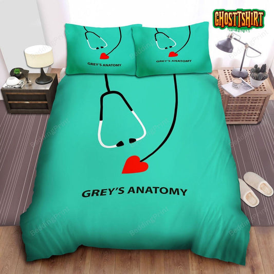 Grey's Anatomy, Stethoscope Bed Sheets Duvet Cover Bedding Set