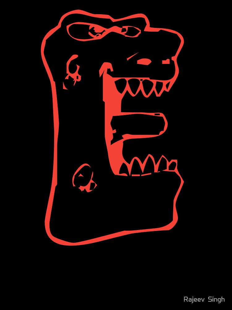 Scary Initial Monogram E by Rajeev  Singh
