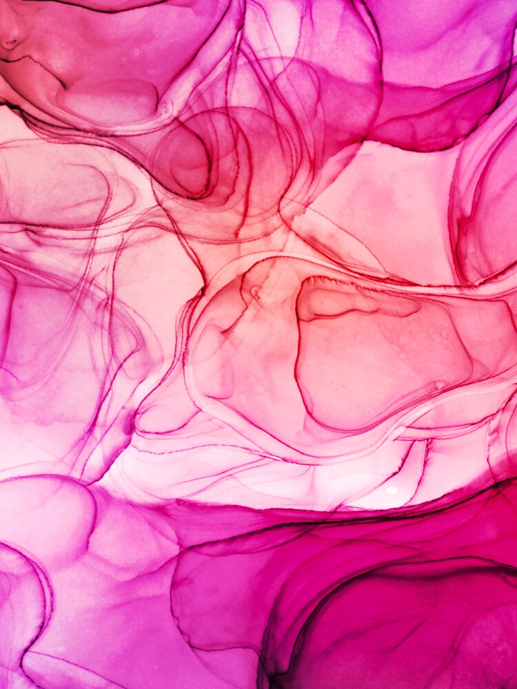 Abstract liquid art alcohol ink, liquid marble art design, abstract marble art, liquid art, pink orange watercolor by ZeinabTaha