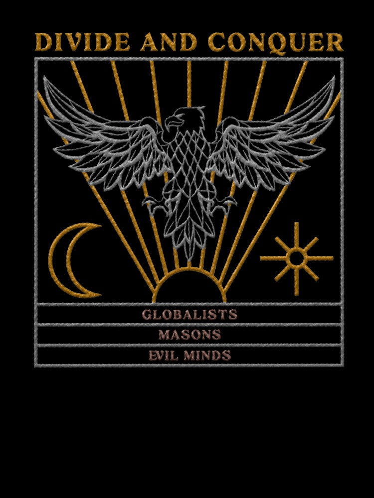 embroidery style divide and conquer emblem art by hayrpictures