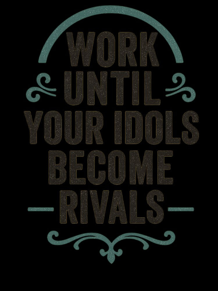 Work Until Your Idols Become Rivals | Ambitious Motivation Shirt by Just You Tee | Say It Loud, Wear It Proud