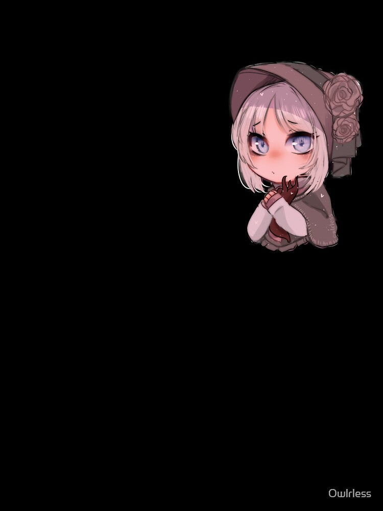 Plain Doll chibi from Bloodborn sticker by Owlrless