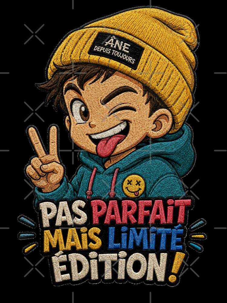 Funny Embroidered Streetwear Kid – Limited Edition Urban Patch Design by PLUSHIWORLDtm