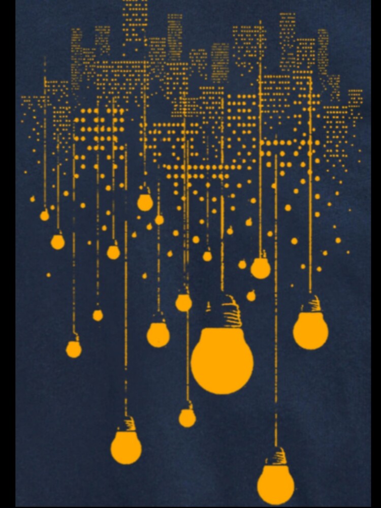 Lightening Bulbs Printed T-shirt by storeInsight
