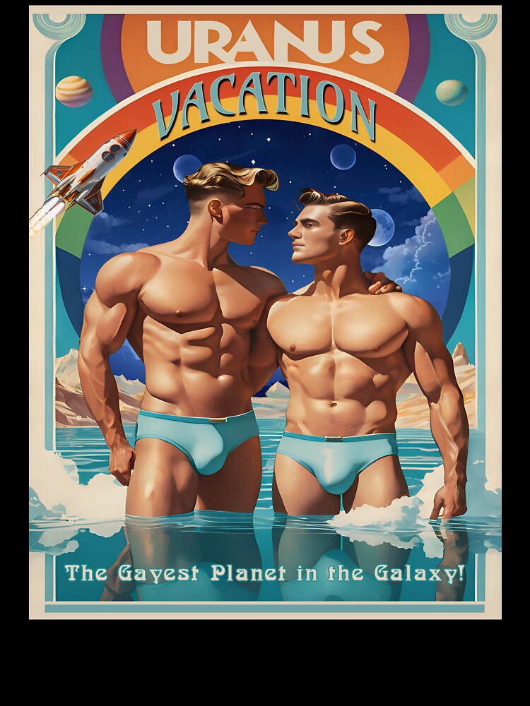 Uranus Vacation Art Nouveau Travel Poster by Live Out Gear