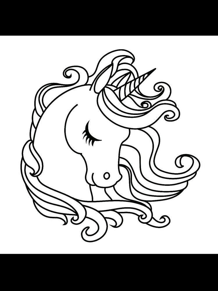 Pretty Unicorn Outline by Mywaymylife