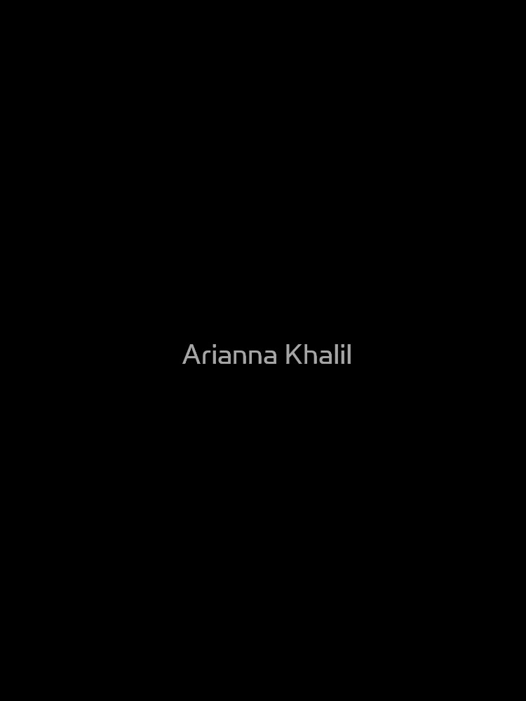 Solid Black by Arianna Khalil