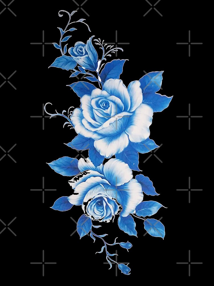 modern minimalist floral , blue and white flower by doitwithlove