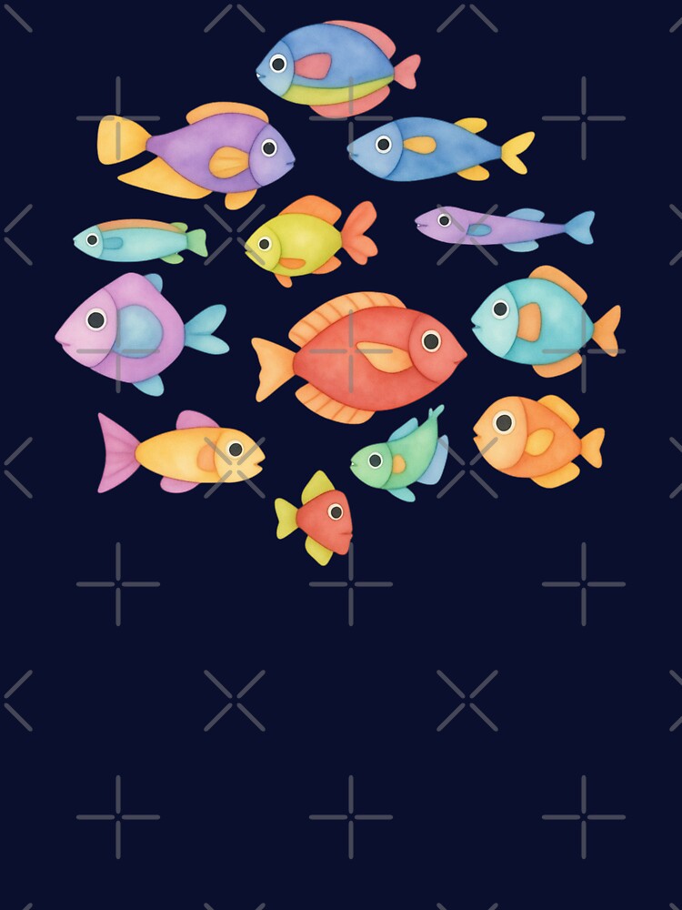 Cute Watercolor Fish by Unhinged Heather