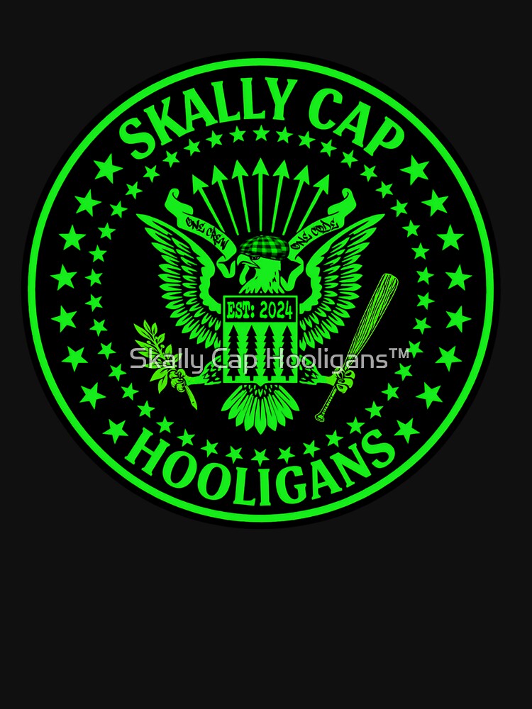 Skally Cap Hooligans: Street Punk Presidential Seal (Green and Black) by Skally Cap Hooligans™