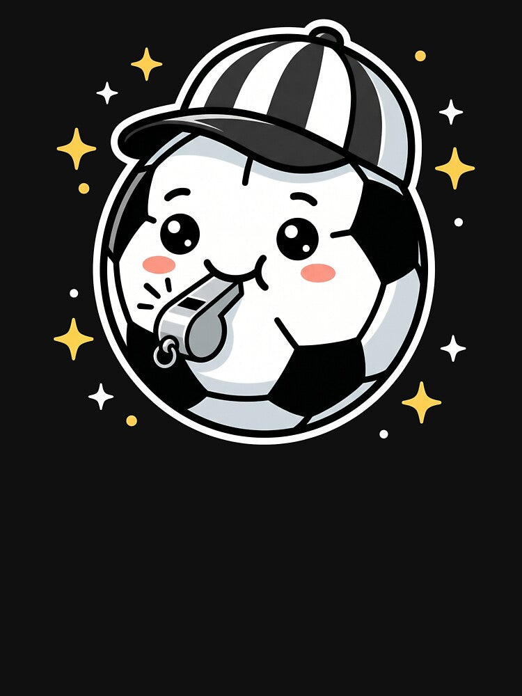 Cute Kawaii Soccer Ball Referee Whistle by TeNovaStudio