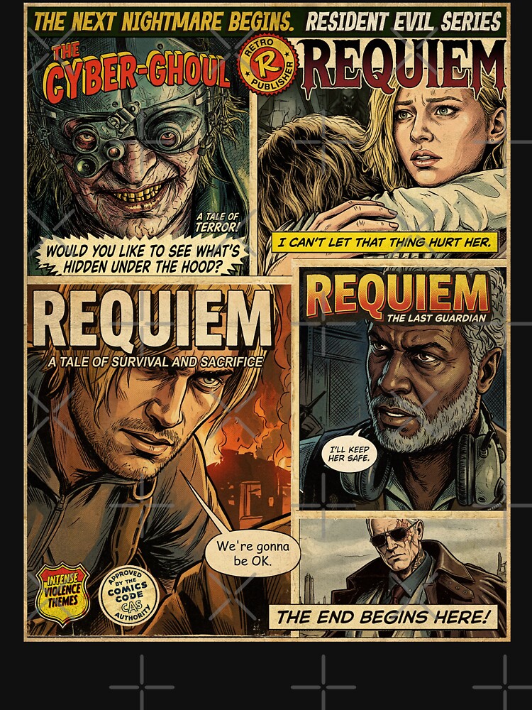 Resident Evil 9 Requiem  Vintage Comic Poster Art by Back2Collage