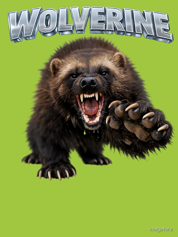 Fierce Wolverine 3D Roaring Wild Animal Design by Imagetore