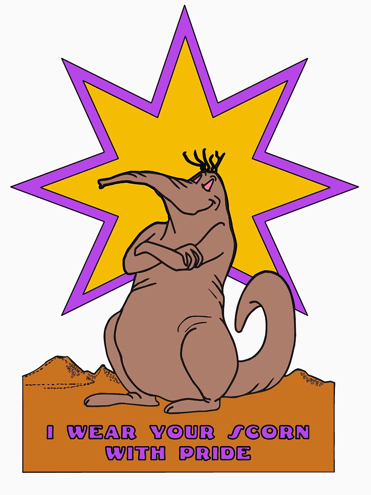 I wear your scorn with pride (anteater) by SolidEarthArt